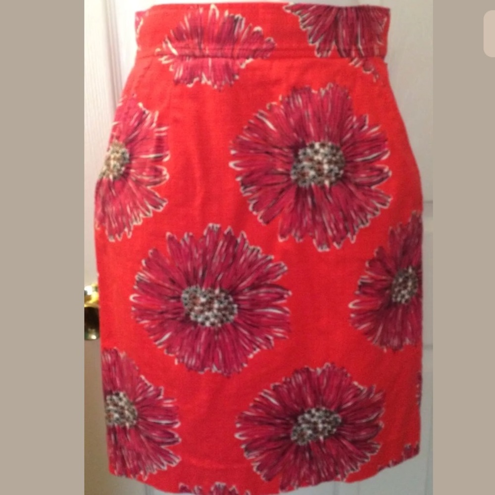 LILLY PULITZER Pencil Skirt High Waisted Floral Pink Island Bloom Style #83343